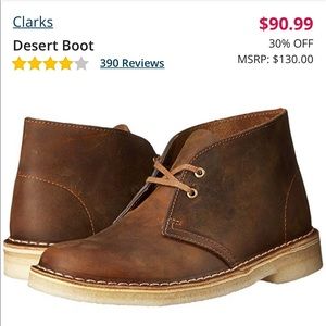 Clarks Desert Boot - Beeswax Leather Sz8